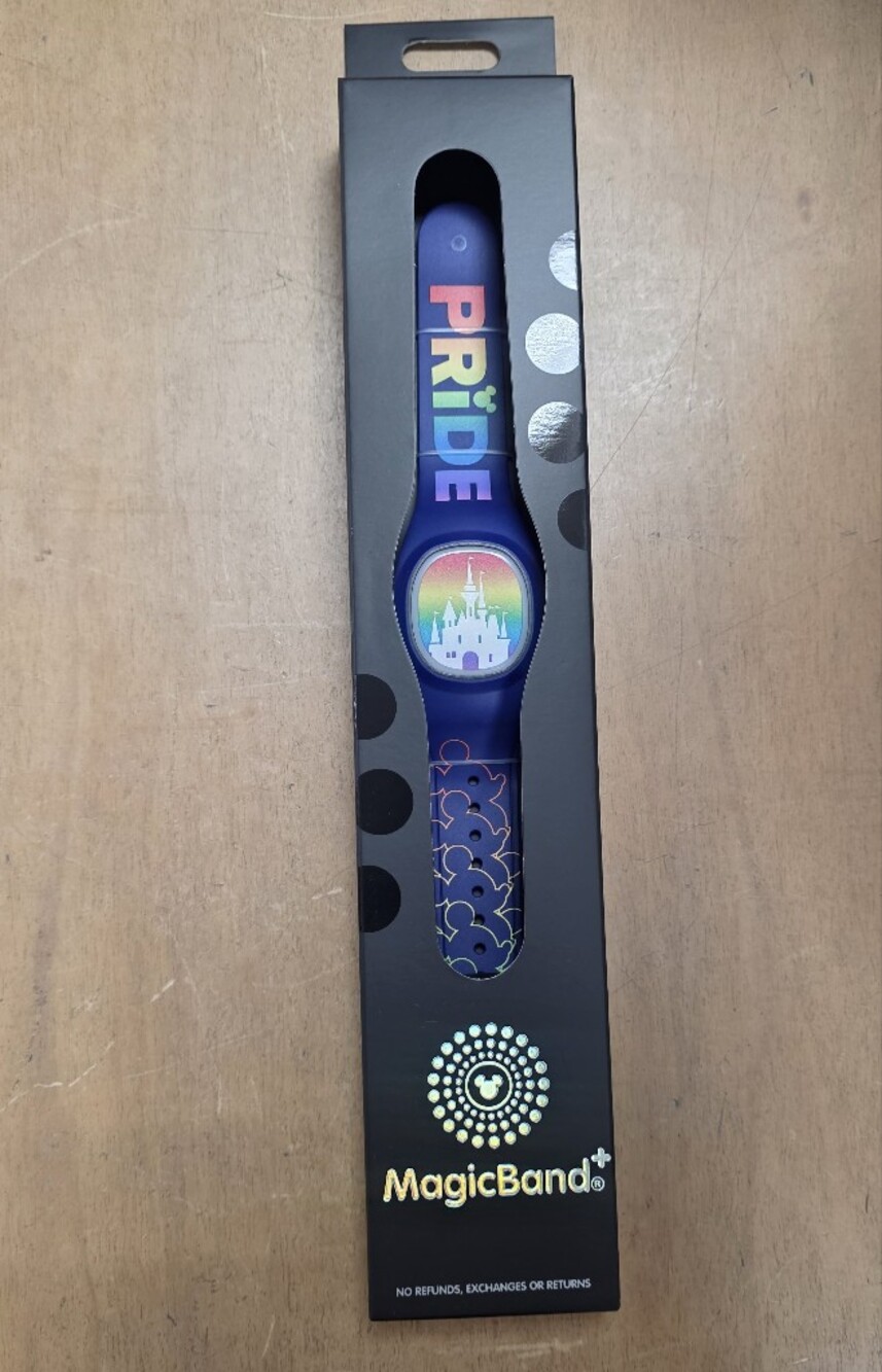 Disney Parks MagicBand+ Mickey Rainbow Pride Castle